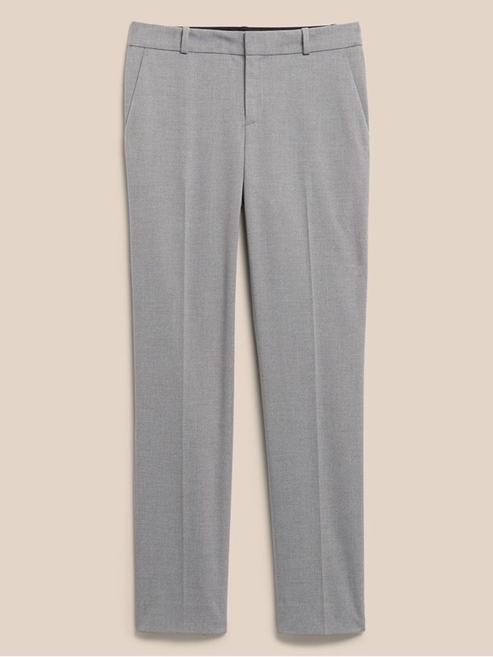 Banana Republic Factory Ryan Straight Stretch Pants Gray 14P NWT Mid Rise Slim